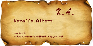 Karaffa Albert névjegykártya
